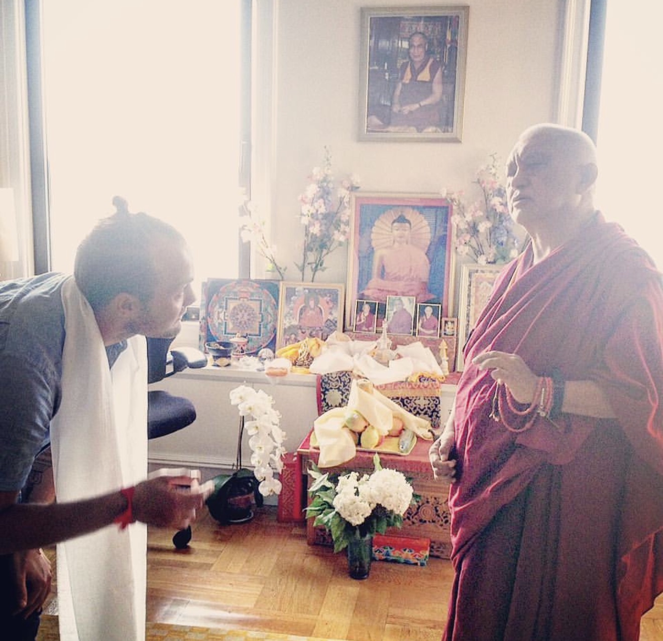 Edward Sczudlo with Lama Zopa Rinpoche
