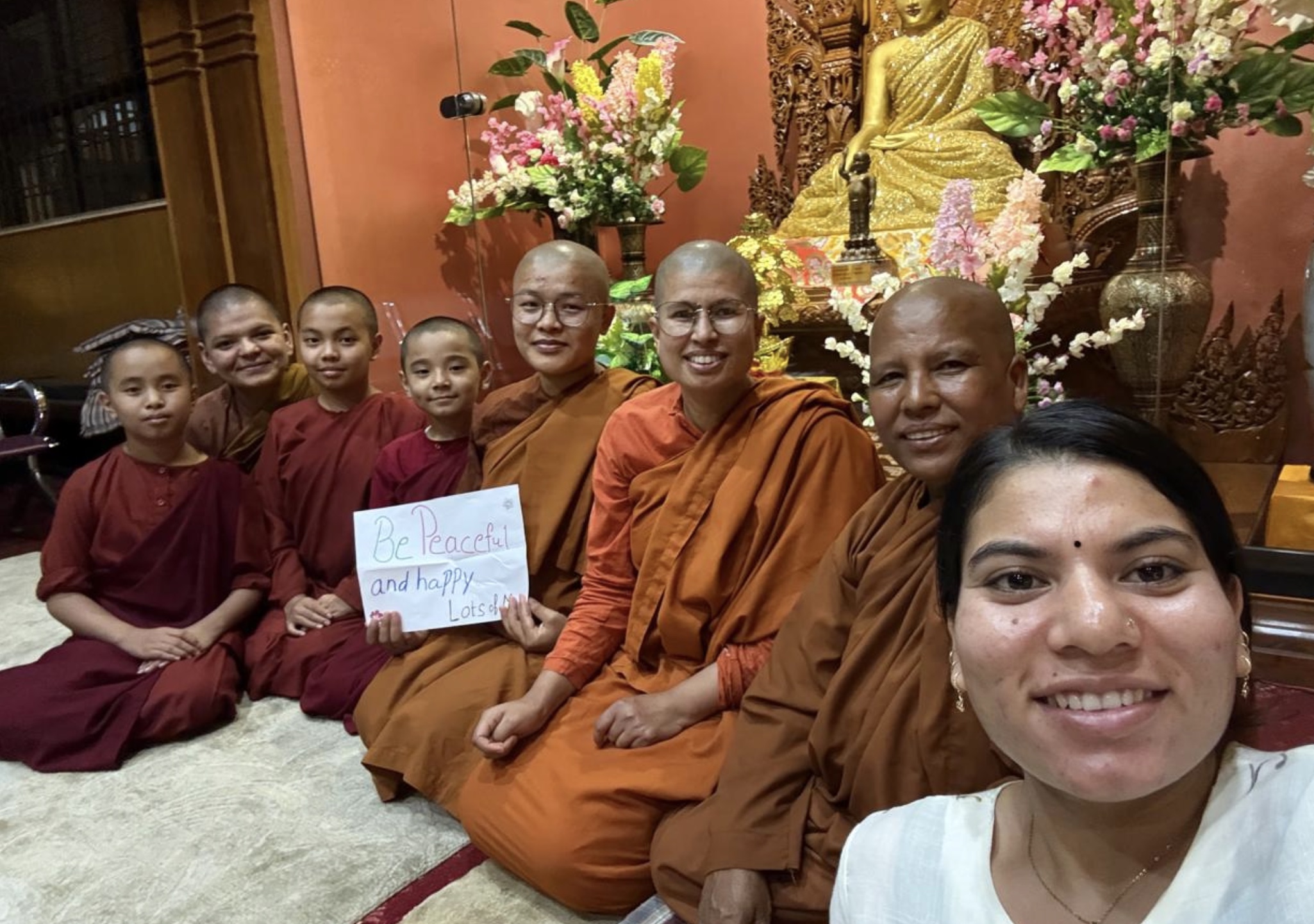 A moment together in the temple