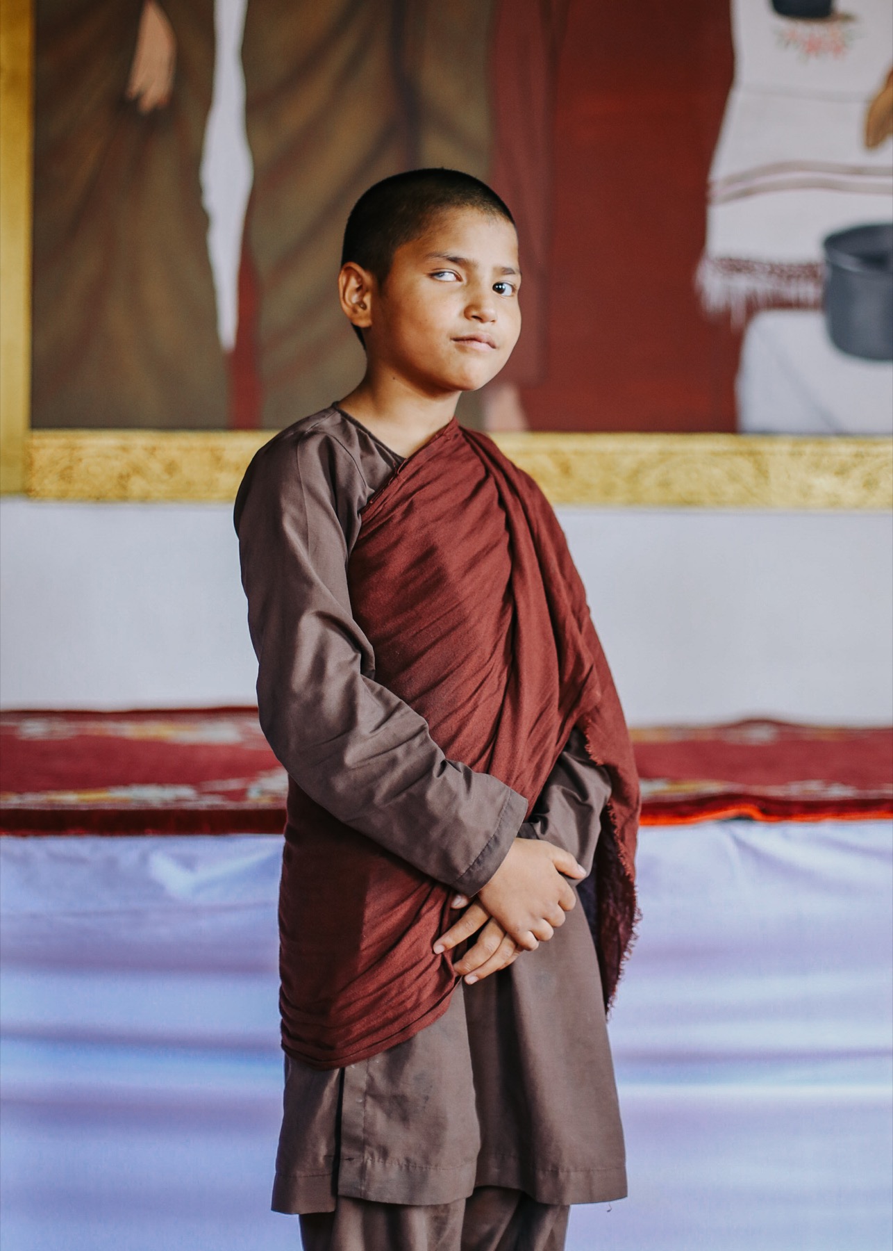 A young nun inside her nunnery
